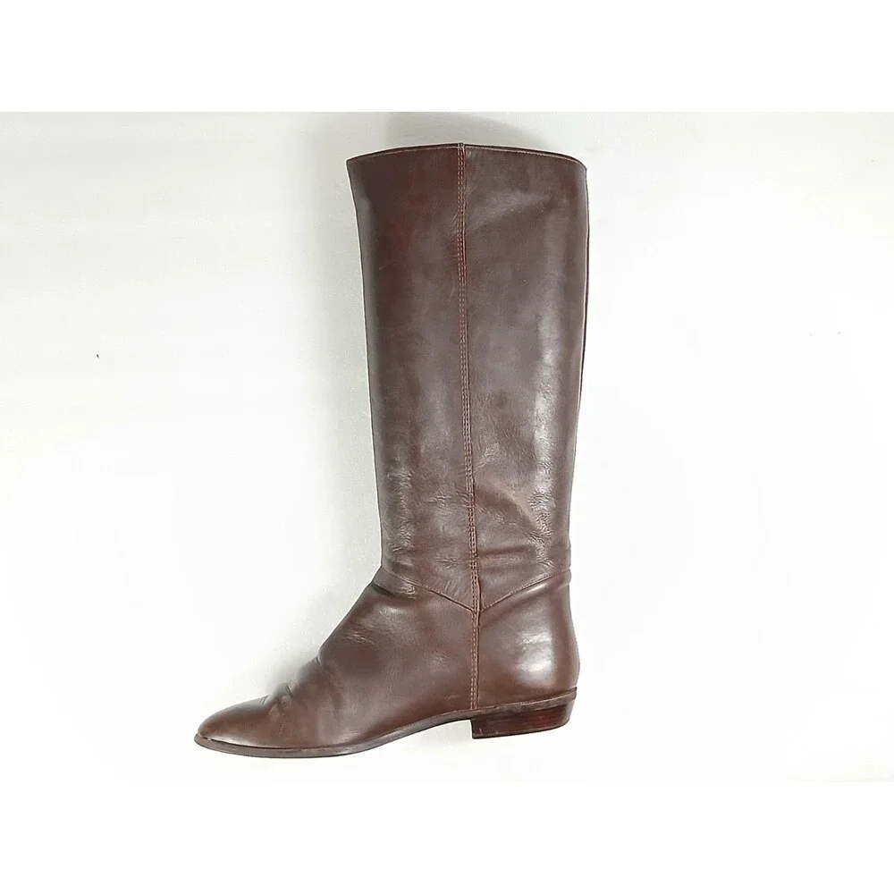 Nine West Brown Leather Riding Boots Women’s Size 8M